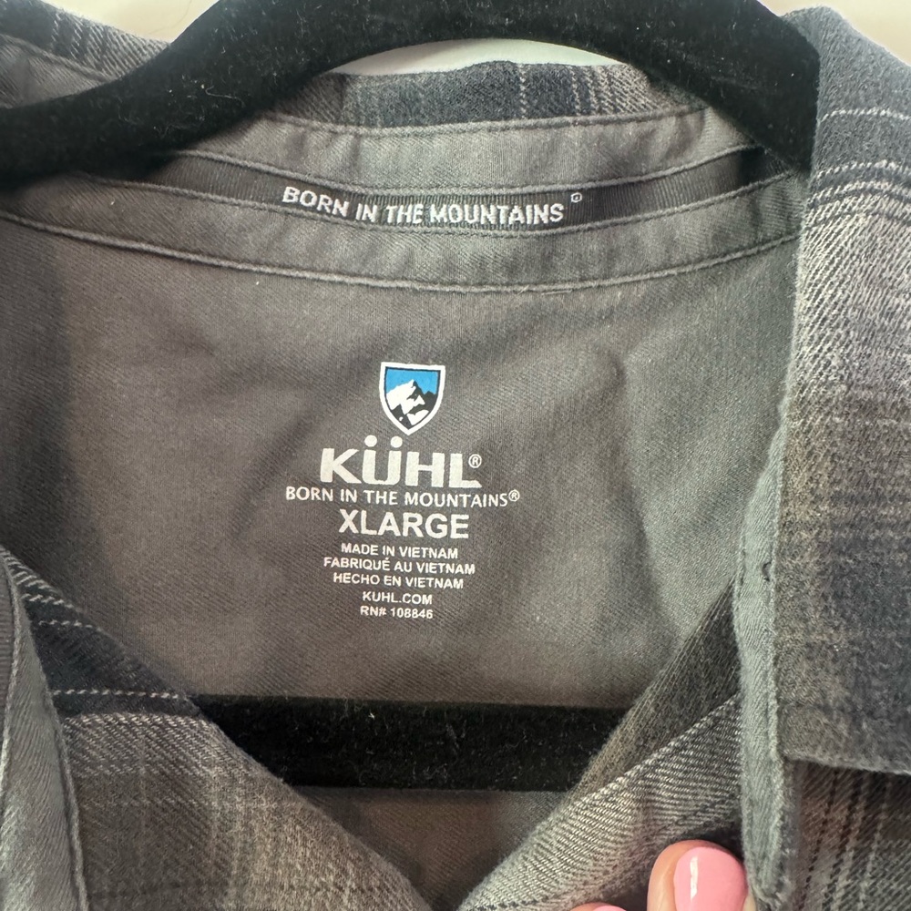 Kühl Black & Charcoal Plaid Flannel Shirt - Picture 3 of 4